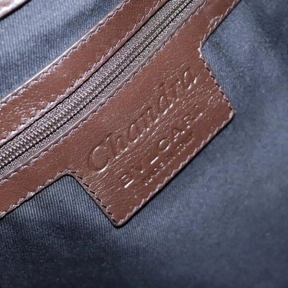 BVLGARI Chandra Shoulder Bag Leather Brown Gold Auth - Picture 3 of 16